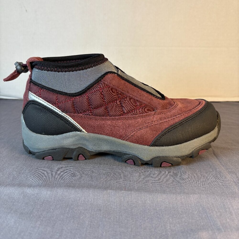 Lands End Snow Trekker Women's Boots. Berry Suede. Size 6.5 B